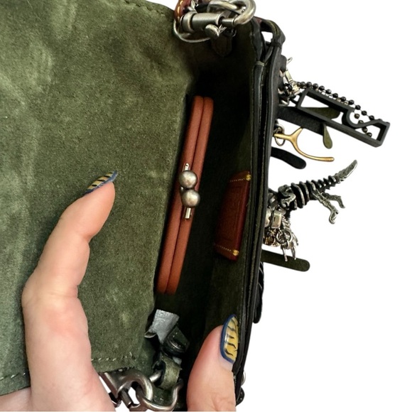 Coach Elvis Charm Bag Black & Silver - Picture 13 of 16